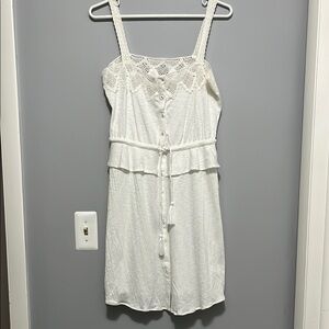NWOT Promesa White Lace Trim Dress